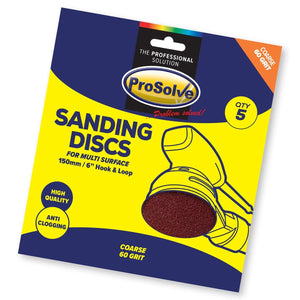 High-performance 5″ and 6″ diameter sanding discs with easy installation and removal. Strong grip hook and loop design ensures slip-free usage. Pre-punched holes for efficient dust pickup. Made from durable aluminium oxide for fast, long-lasting sanding on various surfaces. 