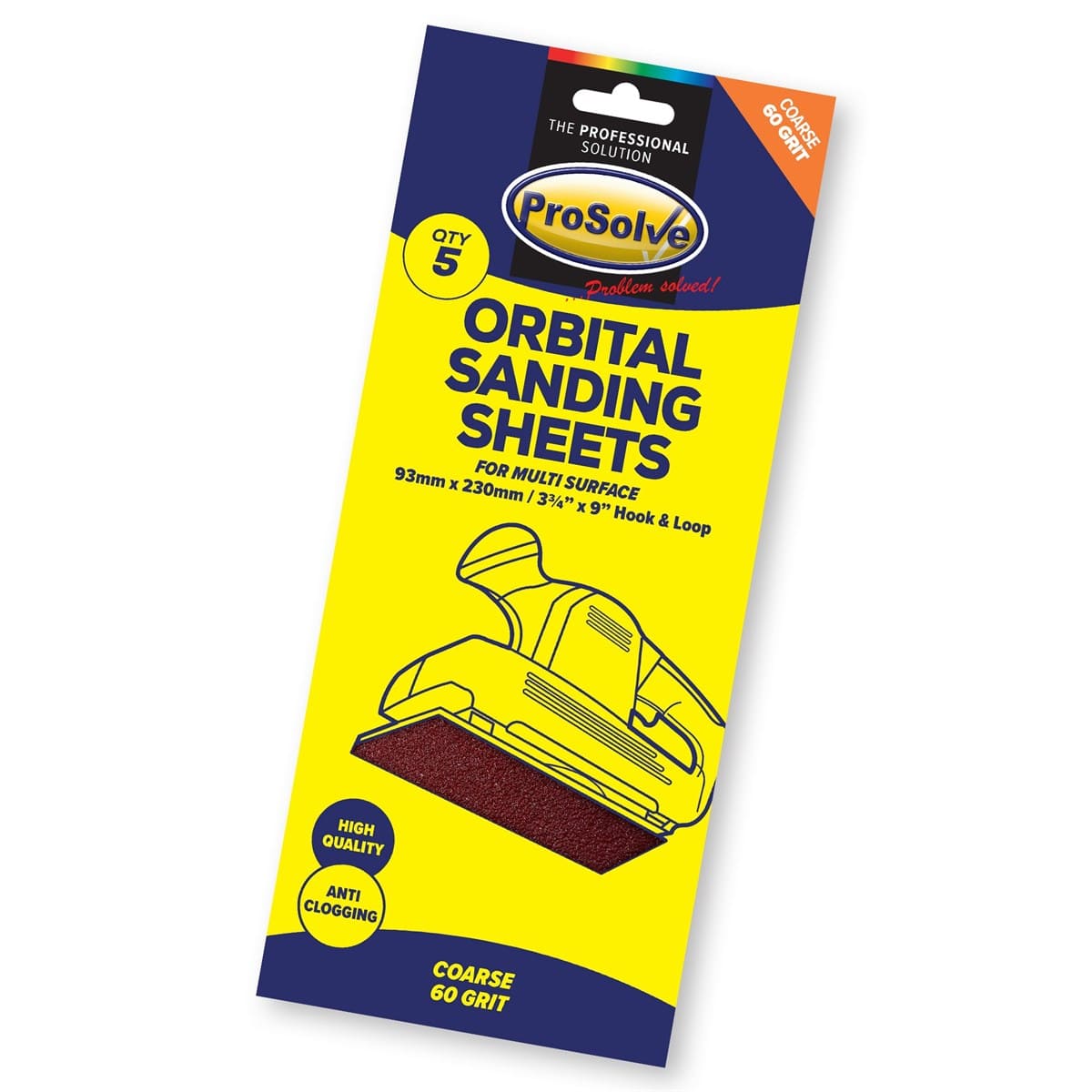 Sanding Sheet Hook & Loop 93mm X 230mm 60 Grit Pack | SSUK