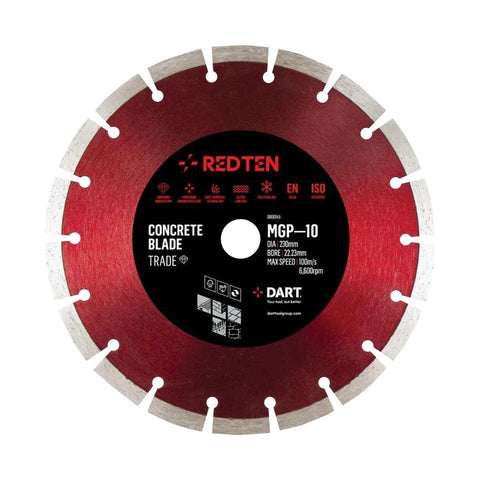 High-quality segmented diamond blade measuring 230mm x 22.2mm. Ideal for wall chasers, angle grinders, and more. Effortlessly cuts concrete, breeze block, porous brick, natural stone, and more. Features a fast-cutting, high-quality steel center with evenly distributed diamonds in segments.