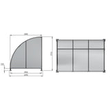 Secure Stratford bike shelter SG2, galvanised steel and lockable doors.