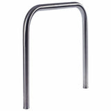 Secure bicycle parking with the Sheffield Bike Stand, stainless steel finish.
