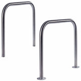 Sheffield Bike Stand, tubular steel design for secure bicycle locking.
