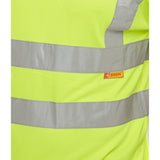 Saturn Yellow hi-vis polo shirt, polyester Bird Eye fabric, retro-reflective tape, EN ISO20471 Class 2.