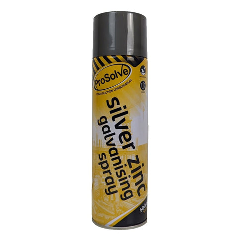 Silver Zinc Galvanising Spray: A high-ranking SEO-optimized alt text for fast-drying primer. Offers exceptional adhesion and filling properties. Touch dry in 20-30 minutes. Ideal for untreated and welded metal, iron, piping, ducts, water tanks, automotive, and marine parts.