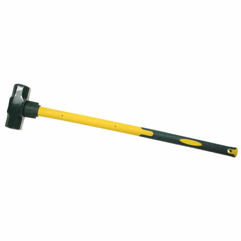 General-Purpose 7lb Sledge Hammer with Coated Rubber Shaft | High Drop Forged Head | Sturdy Fiberglass Shaft | Rubber Coated Shaft | Weight: 4kg