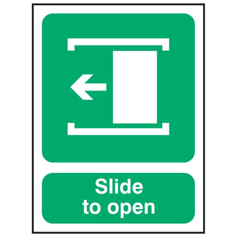 slide-to-open-left-arrow-fire-extinguisher-signage-evacuation-escape-hazard-identify-locate-instruct-alarm-prevention-assembly-regulations-compliance-gear-self-adhesive-rigid-PVC-foam-high-impact-polystyrene-photoluminescent-polycarbonate