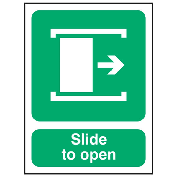 Safe Condition Fire Safety Signs - Slide to Open Right Arrow | SSUK