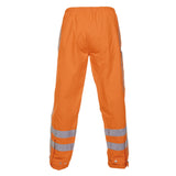 Hi-vis orange quilted trousers with elasticated waist