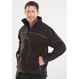 Outdoor Jacket in Grey Black, Polyester Spandex Blend, Medium Weight, Adjustable Cuffs