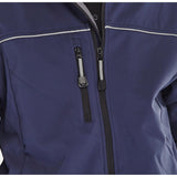 Navy Blue Jacket with Cordura Trim, Hip Drawcord, Water Resistant, Windproof