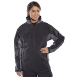 Windproof Two-tone Softshell Jacket, Fleece Lined, Adjustable Cuffs, Hip Drawcord