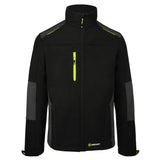 High Stretch Softshell Two-tone Jacket - Black/Grey, 320gsm Fabric