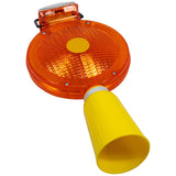 solar-panel-powered-LED-traffic-cone-light-topper-flashing-yellow-beacon-warning-marker-hazard-road-safety-caution-flasher-traffic-management-high-visibility-demarcation-signaling