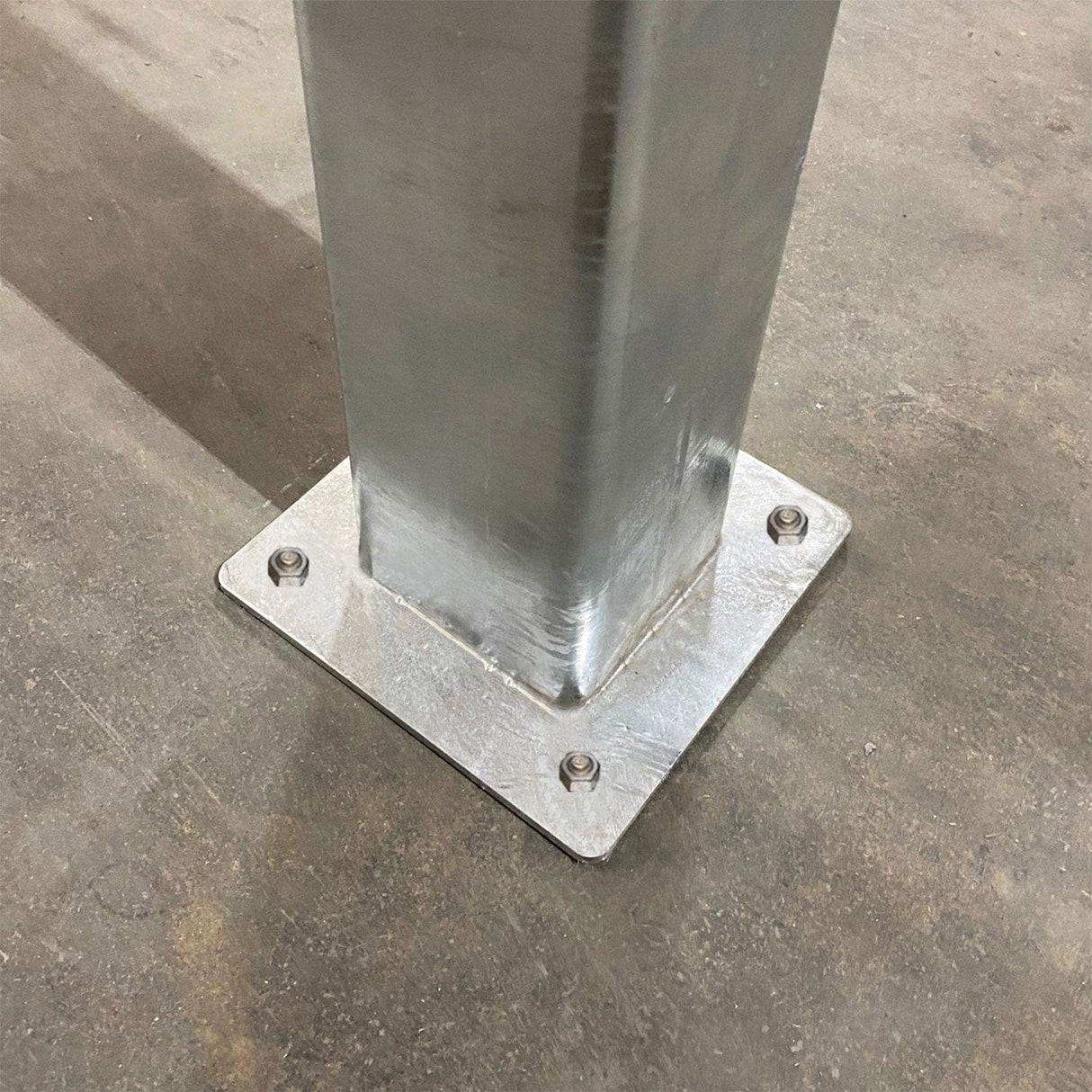 Fixed Square Galvanised Steel Bollards