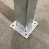 Fixed Square Galvanised Steel Bollards
