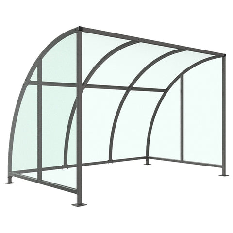 stratford-bike-shelter-clear-roof-outdoor-bicycle-cycle-secure-steel-commercial-weatherproof-durable-enclosure-schools-university-college-flanged-base-plates-bolt-down-galvanised