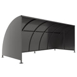 Stratford Cycle Shelter 1m - 5m with Galvanised Curved Roof