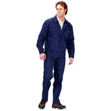 Navy Blue Super Drivers Jacket with Cuffs Adjustable via Double Two-Position Press Studs.