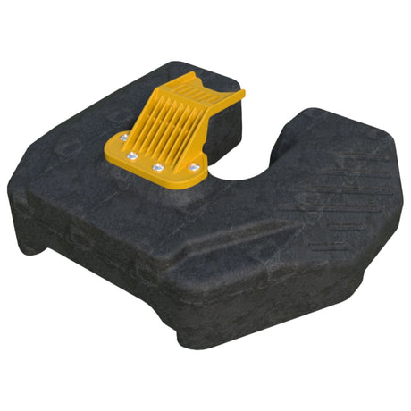 black, recycled PVC ballast weight