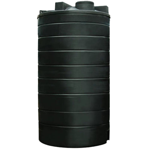 Black Cylindrical Storage Water Tank