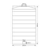 Black Cylindrical Storage Water Tank