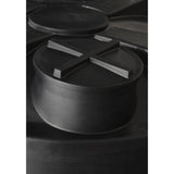 Black Cylindrical Storage Water Tank