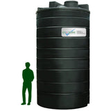 Black Cylindrical Storage Water Tank