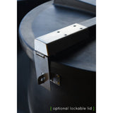 Black Cylindrical Storage Water Tank