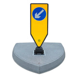 Durable one-piece rubber traffic islands, surface fixed in 30 minutes.