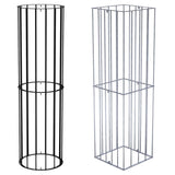 Two galvanised steel tree guards