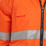 Pen pocket detail on Hi-Vis Bomber Jacket sleeve