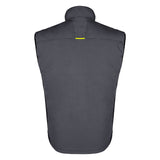 Fleece-lined snorkle collar on workwear gilet