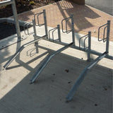 Durable Type B Cycle Rack, single-sided design, galvanised steel construction.