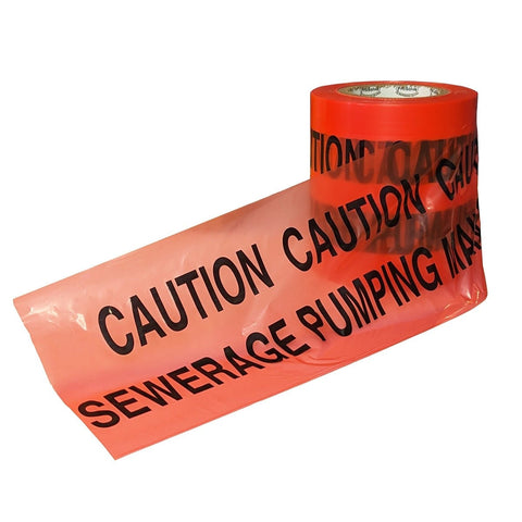 Highly visible underground warning tape for locating electric cables, pipes, and more without damage.