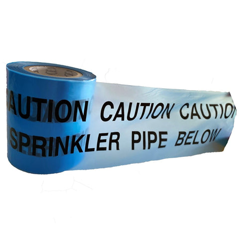 Highly visible underground warning tape for electric cables and pipes, designed to prevent damage during location.