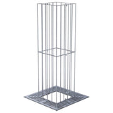 cuboid square galvanised steel tree grille with a circular