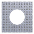 square galvanised steel tree grille with a circular