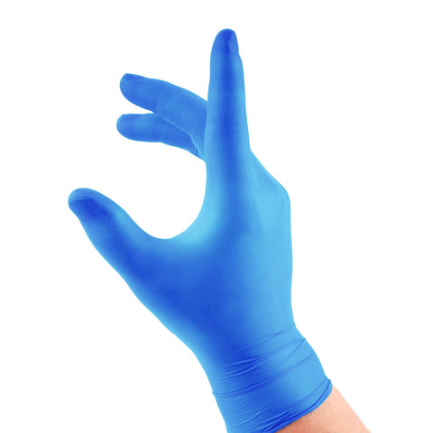 Blue Vinyl Disposable Powder Free Gloves (Box of 1000) - Latex-Free, Synthetic PVC, Ambidextrous Design