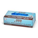 Blue Vinyl Disposable Powder Free Gloves (Box of 1000) - Latex-Free, Synthetic PVC, Ambidextrous Design