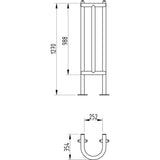 VPP Vertical Column / Pipe Protector, Floor & Wall Mountable, Galvanised Steel Protection