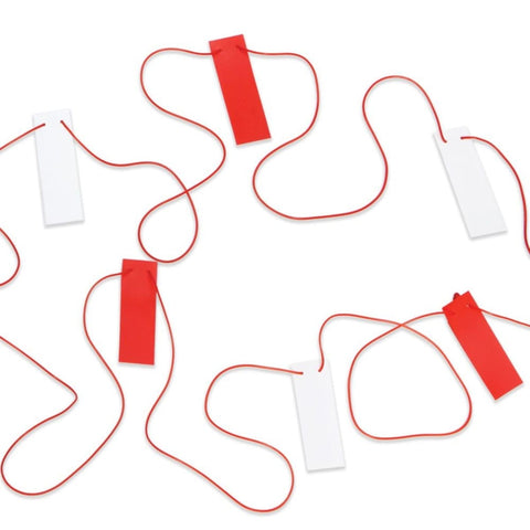 High-Visibility 26m/85ft Red and White Warning Bunting | Strong Plastic Line Included | Ideal for Temporary and Hazardous Area Marking | Suitable for Work Sites and Warehouses