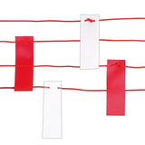 26m/85ft Red and White Warning Bunting | Strong Plastic Line Included | Ideal for Temporary and Hazardous Area Marking | Suitable for Work Sites and Warehouses | Light Duty Barrier System