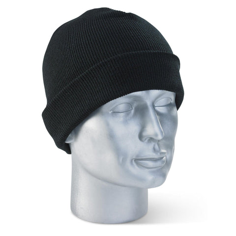 Black Watch Beanie Hat with Microfibre Technology for Winter Warmth