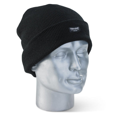 Black Watch Beanie Hat with 3M Thinsulate, Microfibre Technology for Winter Warmth, Quick Drying.