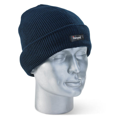 Navy Blue Watch Beanie Hat with 3M Thinsulate, Microfibre Technology for Winter Warmth, Quick Drying.