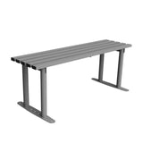 Weldon Bench 300mm in galvanised steel for outdoor spaces.