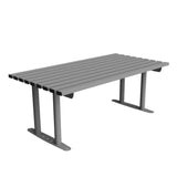 Weldon Bench 600mm in galvanised steel for outdoor spaces.