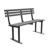 Durable galvanised steel Weldon seat with backrest for outdoor use