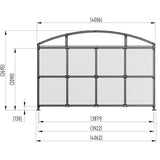 Galvanised steel Welton shelter for outdoor waiting areas