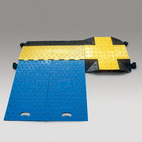 wheel-chair-ramp-for-cable-and-hose-ramps-traffic-line-3-channel-blue-set-of-2-access-ramps-mobility-portable-threshold-commercial-stores-plastic-disabled-access-inclined-industrial-temporary-outdoor